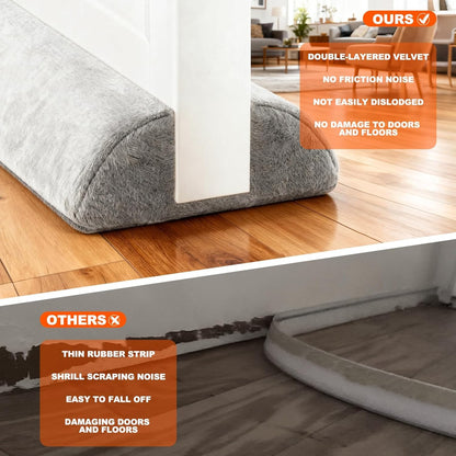 GDHOMM Door Draft Stopper for Bottom of Door, Adjustable Door Sweep Door Draft Blocker Door Gap Filler, Energy Saving, Keeps Sound Draft Light Out - Fits 30” to 36” Door
