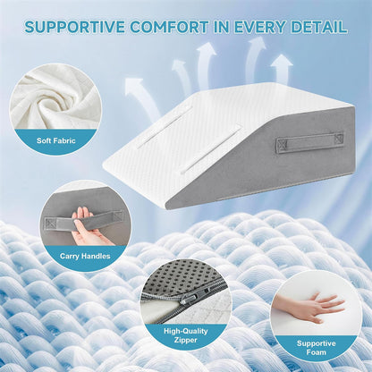 Yojoker Leg Elevation Pillows for Swelling, Memory Foam Wedge Pillow for Legs Blood Circulation, Leg Elevation Pillows for After Surgery, Knee Wedge Pillow for Sleeping Back Hip Ankles Relief