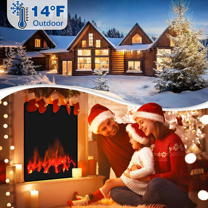 Magnetic Fireplace Cover, Fireplace Blocker Blanket Stops Heat Loss36"x32" | Indoor Fireplace Draft Stopper Cover Keep Drafts Out with Built-in 12 Strong Magnet for Iron Fire place Frame