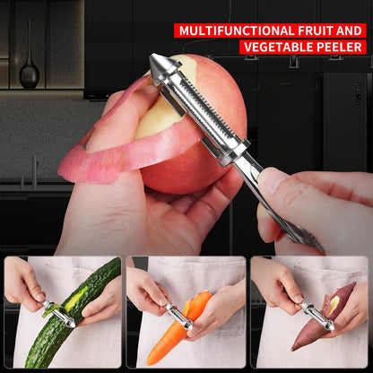 MAD SHARK Vegetable Peeler,Ultra Sharp Y Serrated Blade Peelers for Kitchen | Y Shaped Peeler Rust-proof Stainless Steel,Non-slip Ergonomic Grip,Easy Clean for carrots, potatoes, apples, fruits & veggies