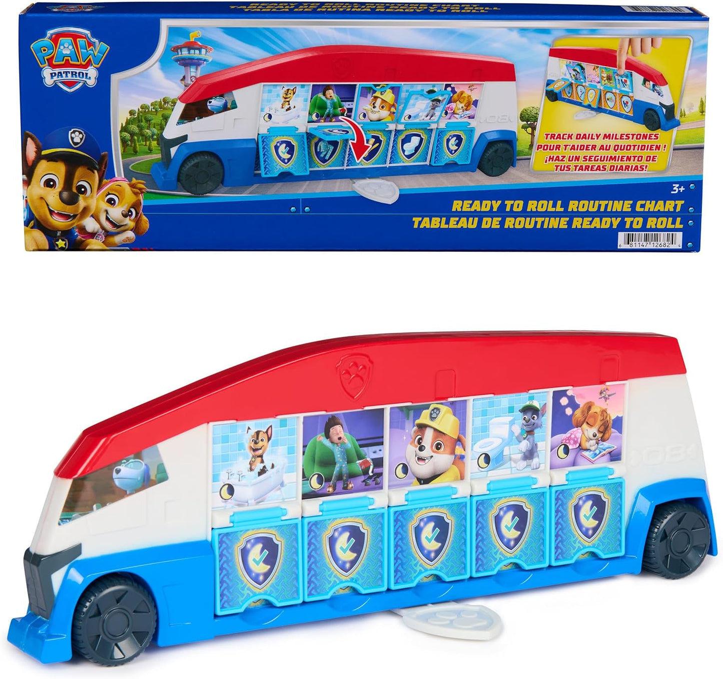 PAW Patrol Ready to Roll Routine Chart Task Board Learning Toy | Interactive Morning & Evening Task Board, Colorful Character Visuals, Day Schedule, Kids Toys for Boys & Girls Ages 3+