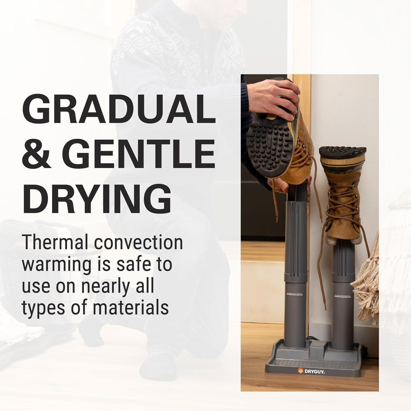 DryGuy Shoe, Boot, Garment & Gear Electric Dryer, Quick Drying for Ski, Work, Sports Equipment – Energy Efficient, Odor Eliminating Design, Home or Garage Use,4 Port, Heat + Fan (Dry time: 1-3hrs)