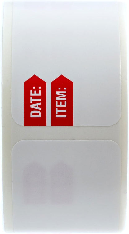 500 Dissolvable Food Prep Labels 1" x 2" Restaurant Quality Food Stickers/Meal Prep Leftovers Containers Organization/Made in The USA