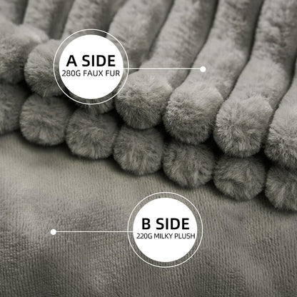 GOTCOZY Heated Blanket-Soft Plush Electric Blanket 50"X60"(Grey)
