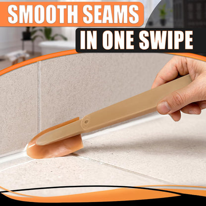 4-Piece Caulking Tool Kit for Silicone Sealant, Grout and Sink Edges | Caulk Tool Set; Sizes 0.78"-1.73"; Urethane Rubber Tips with ABS Handle; Reusable; for Bathroom, Kitchen, Tile & Window