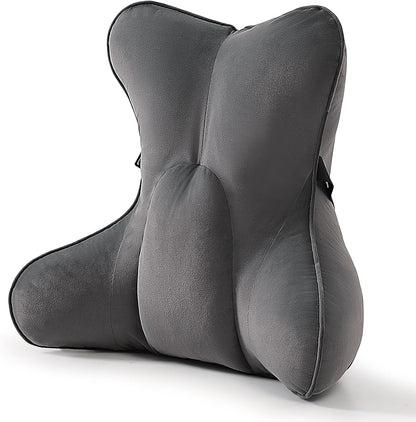Back Pillow for Couch and Recliner, Lumbar Support Pillow for Sofa Sitting, Back Support Cushion for Office Chair, Ergonomic Back Cushion for Sitting Comfort, Slate Blue