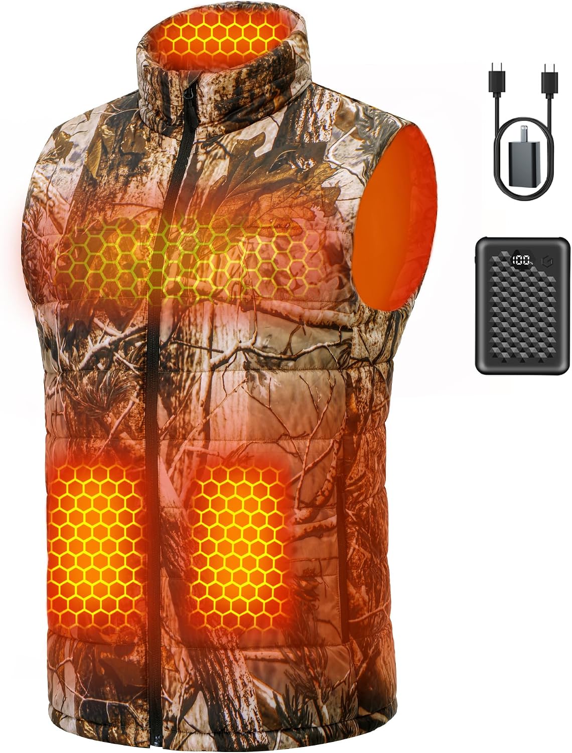 Wulcea Graphene Heated Vest For Men 7.4V Fast Charge Large Capacity Battery
