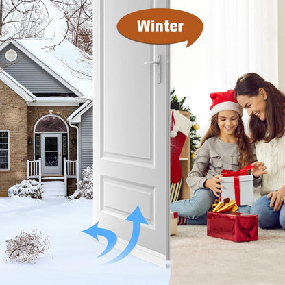 Under Door Draft Stopper - Strong Adhesive Seal Blocker, Soundproof Sweep, Weather Stripping, Noise Insulator for Bottom of Doors