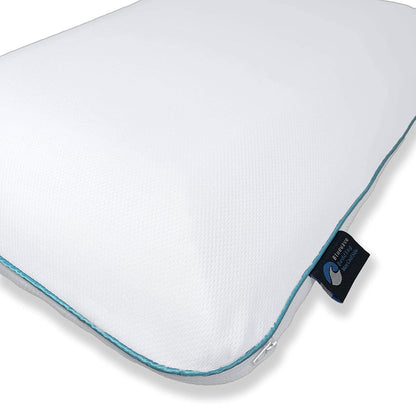 Bluewave Bedding Ultra Slim Gel Memory Foam Pillow for Stomach and Back Sleepers - Thin, Flat Design for Cervical Neck Alignment and Deeper Sleep (2.75-Inches Height, Standard Size)