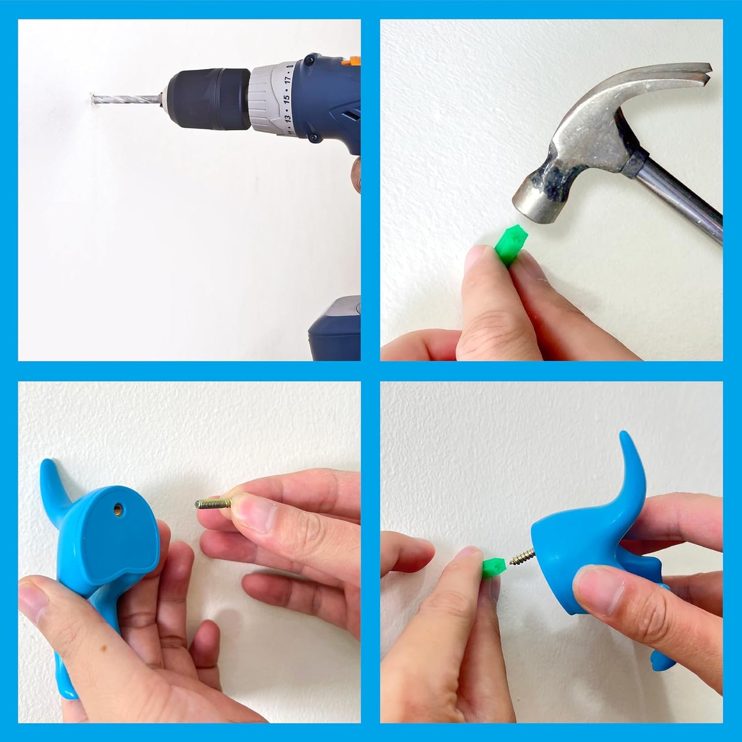 5 Pack Wall Coat Hooks, Cute Decorative Mounted Leash Holder Hangers, Dog Butt Wall Peg for Coat, Hat, Towel, Bag, Key, Plastic Bathroom Rustic Decor - Perfect for Dog Lovers Gifts
