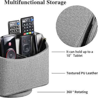360° Rotatable Remote Control Holder,TV Remote Caddy for Nightstand Table