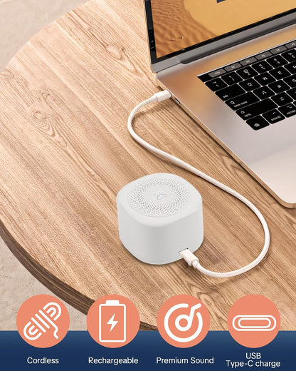 Travel White Noise Sound Machine 20 Sounds, Portable Sound Machine for Adults Sleep, Mini Sleep Aid with Adjustable Volume, 3 Timers, Colorful Night Light, Rechargeable for Baby, Home, Registry Gift