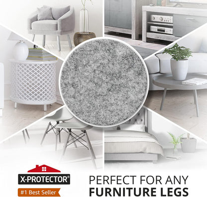 Felt Furniture Pads X-PROTECTOR 235 PCS Premium Furniture Pads - Felt Pads Furniture Feet Best Wood Floor Protectors - Protect Your Hardwood & Laminate Flooring! | Furniture Feet Best Wood Floor Protectors - Protect Your Hardwood & Laminate Flooring!