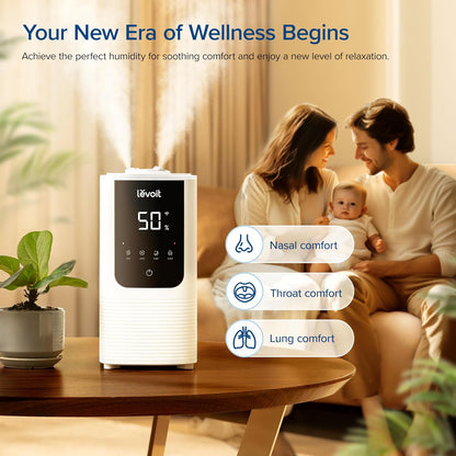 Levoit Humidifiers for Bedroom, Smart Warm and Cool Mist, Symptom Relief