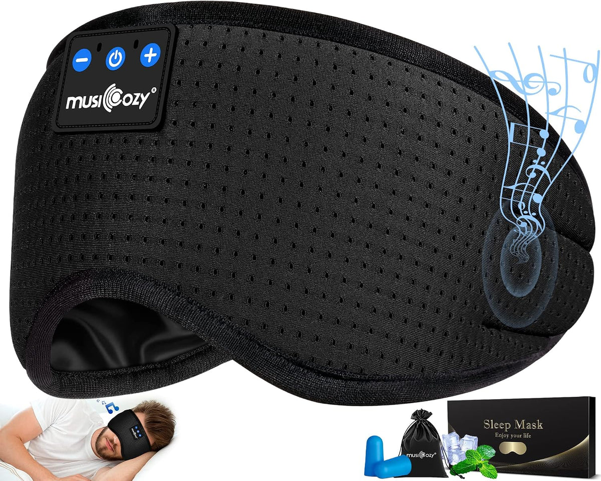 MUSICOZY Sleep Headphones Bluetooth 5.4 Sleep Mask with HD Sound
