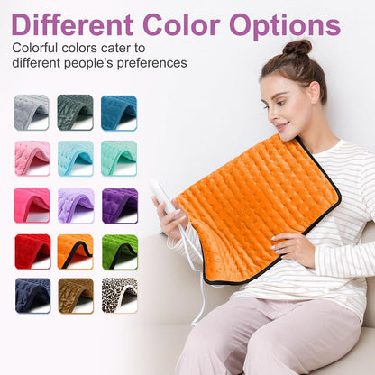 Heating Pad,Heated Blanket,Heating Pad for Back Neck,Grey,24x12 Inch | Electric Heating Pad,Dry/Moist Heat Heating Pads,Heating Pads for Shoulder,Abdomen,Heat Pad for Women Men,Birthday Gift