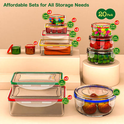 5 Pack Large Fruit Storage Containers for Fridge with Removable Colander | Plastic Food Storage Containers with Lids Airtight-Leak Proof Refrigerator Organizers and Storage of Vegetable
