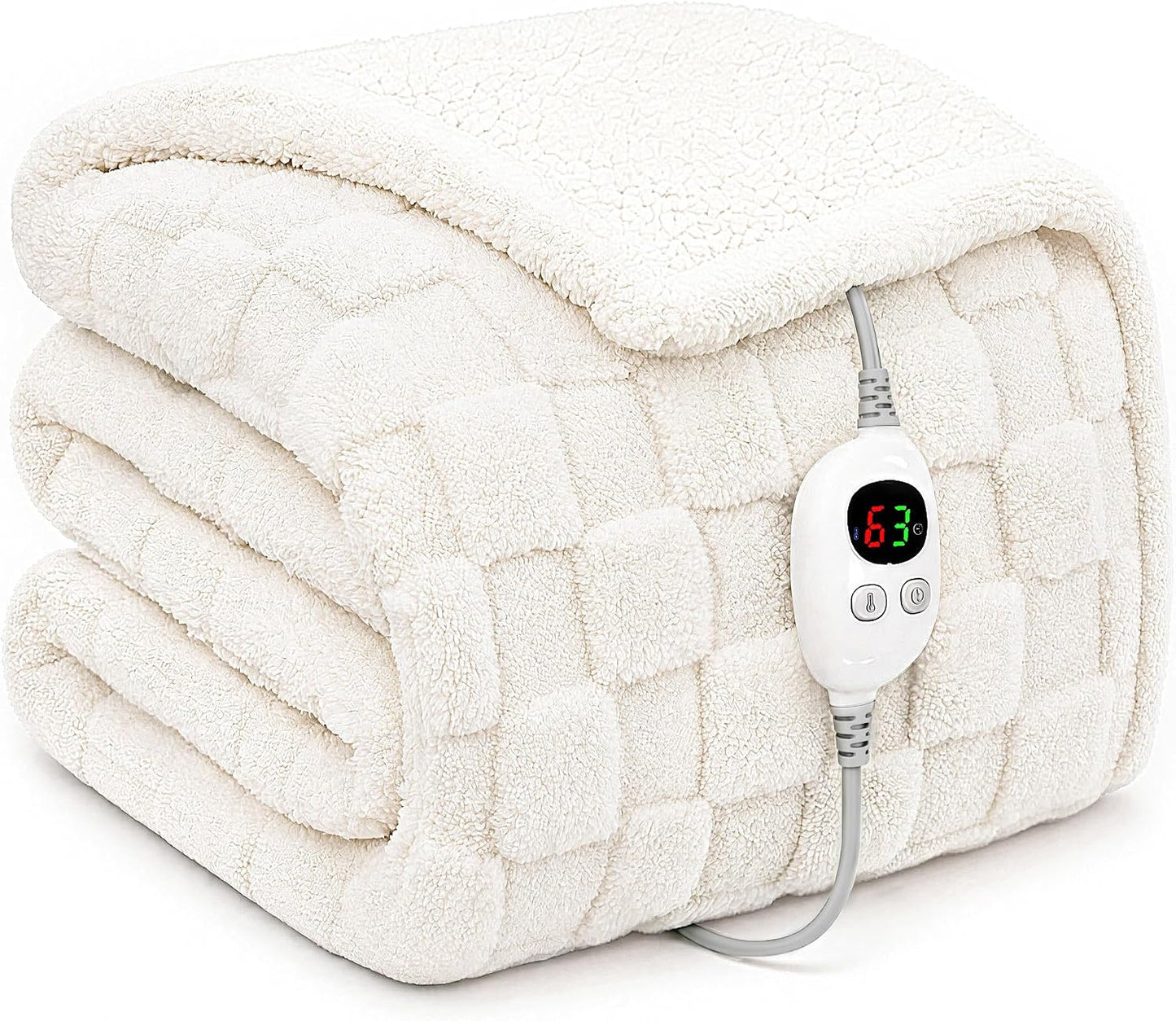 Templewet Heated Blanket Throw 50" x 60",Cute Electric Blanket,Racoon | Timer Settings,Auto Off,Soft Sherpa Heated Throw Blanket,Machine Washable,Fast Heating for Sofa Bed Office Use,Gifts for Mom