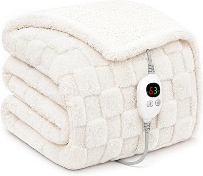 Templewet Heated Blanket Throw 50" x 60",Cute Electric Blanket,Racoon | Timer Settings,Auto Off,Soft Sherpa Heated Throw Blanket,Machine Washable,Fast Heating for Sofa Bed Office Use,Gifts for Mom
