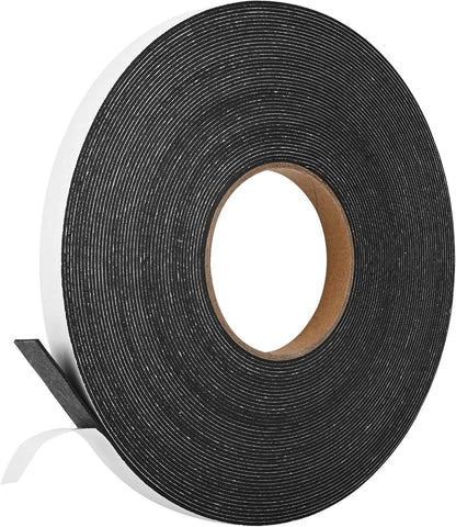 Kikerike Self Adhesive Foam Tape Weatherstrip 1/2In x 1/4In x 42Ft High Density Foam Insulation Strips Seal Weather Stripping with Strong Adhesive for Door and Window Sound Isolation Soundproofing