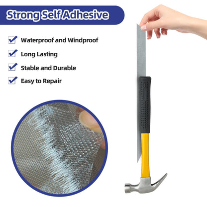 KING MOUNTAIN Grey Window Screen Repair Tape,3inX20FT Heavy Duty Screen Repair Kit for Window Screen and Screen Door Tears Holes,Strong Adhesive & Waterproof Window Screen Patch