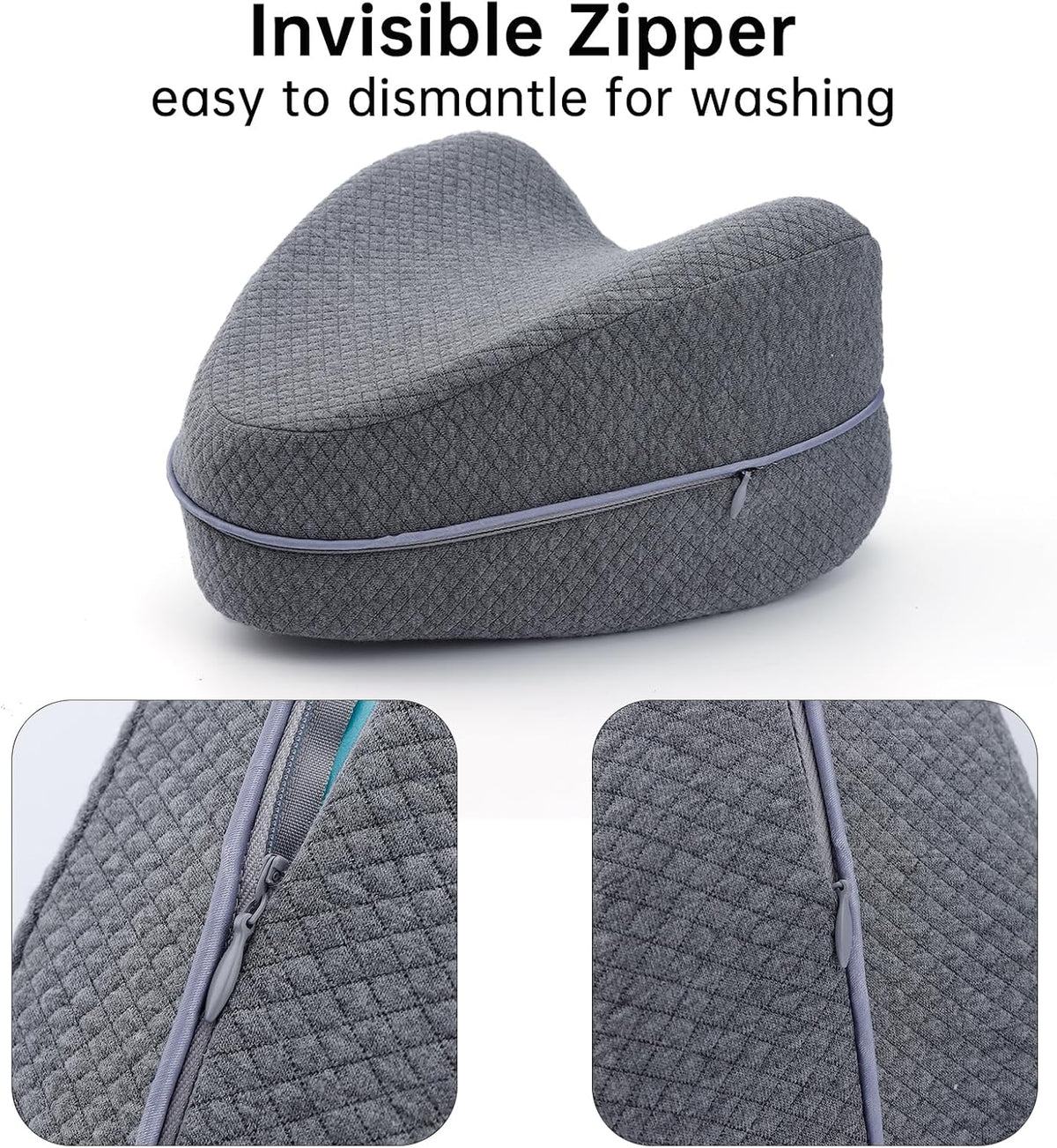 Zippered Pillow Cover Compatible with Contour Legacy Knee Pillow