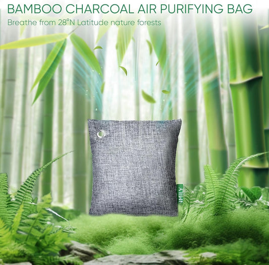 Activated Charcoal Odor Absorber, 6P Shoe Odor Eliminator for Strong Odor | Nature Bamboo Charcoal Air Purifying Bags for Shoe, Home, Car, Closet, Pet, Sneaker Deodorizer, Smoke Deodorizer Eliminator