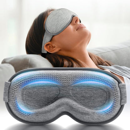 FACEMOON 3D Blackout Weighted Sleep Mask, Airplane Travel & Nurse Essential