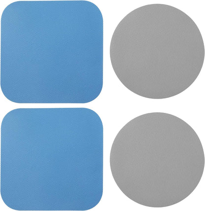 LUTER 4pcs Jar Opener Gripper Pad for Seniors with Weak Hands, Rubber | Multi-function Silicone Bottle Opener Lid Cap Rubber Gripper Pads Kitchen Coasters Gadgets, Light Blue, Green