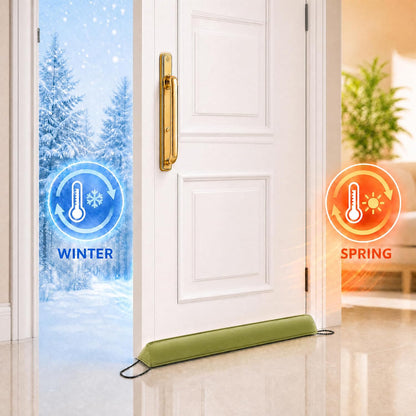 Door Draft Stopper, Removable Washable Cover, 38", Gray | Weighted Gap Filler, Blocks Hot and Cold Air, All-Season Seal, Easy Install, Noise & Wind Blocker, Home Essentials