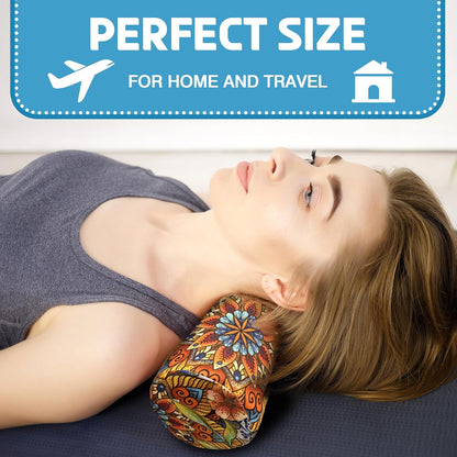 Neck Roll Pillow for Sleeping,Ergonomic Cylinder Tube Pillows for Cervical Spine and Neck Support,Versatile Roll Pillow for Bed,Office,and Travel,Memory Foam Bolster with Washable Cover