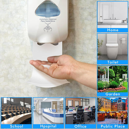 Dispenser Drip Tray Wall Mount Soap Dispenser Bracket,Laundry Detergent Drip Catcher Prevent Dripping and Spraying(White)