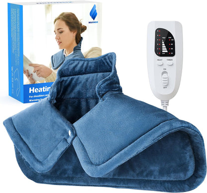 NIUONSIX Heating Pad for Neck Shoulders and Back, 2lb Weighted Heat Wrap