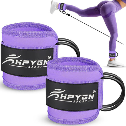 HPYGN Ankle Strap for Cable Machine, Padded Ankle Straps for Cable Machine Kickbacks, Glute Workouts, Leg Extensions, Curls, Booty Hip Abductors Exercise, Adjustable Comfort Ankle Cuff for Gym