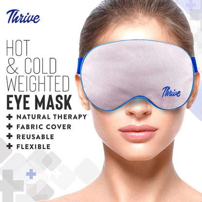 Thrive Clay Bead Eye Mask, Heated, Dryness Relief, Gray