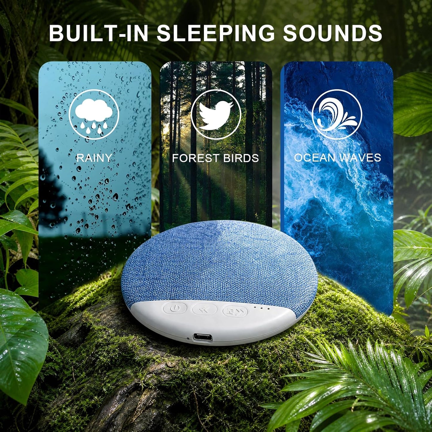 Under Pillow Sleep Speaker, Bluetooth 5.4 Pillow Speaker with Built-in White Noise, Ultra-Thin Fabric Covered Wireless Sleep Speaker with Auto-Off Timer,Personal Sound Bar for Side Sleepers