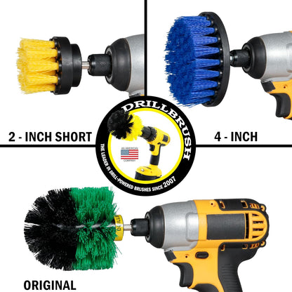Drillbrush Shower Scrubber Drill Attachment - Car Detailing Tools - | Dishwasher Safe Drill Brush Scrubber For Cleaning Tubs, Sinks, Tile, Grout, Flooring, Carpet, Leather, Seats, Boats,