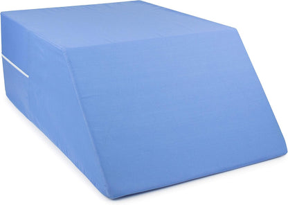 DMI Firm Leg Wedge Pillow for Back Pain Relief (FSA Eligible), High-Density Foam, Bed Wedge Pillow For Legs Elevation, Knee Pain, Post Surgery Pillow, Circulation and Swelling, Pregnancy, Blue