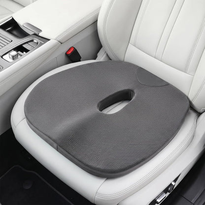 Car Seat Cushion for Driving Thin Seat Pad Drivers Seat Cushion | Better Visibility Sciatica Pain Relief High Density Memory Foam Breathable Mesh Non-Slip Base Machine Washable Cover