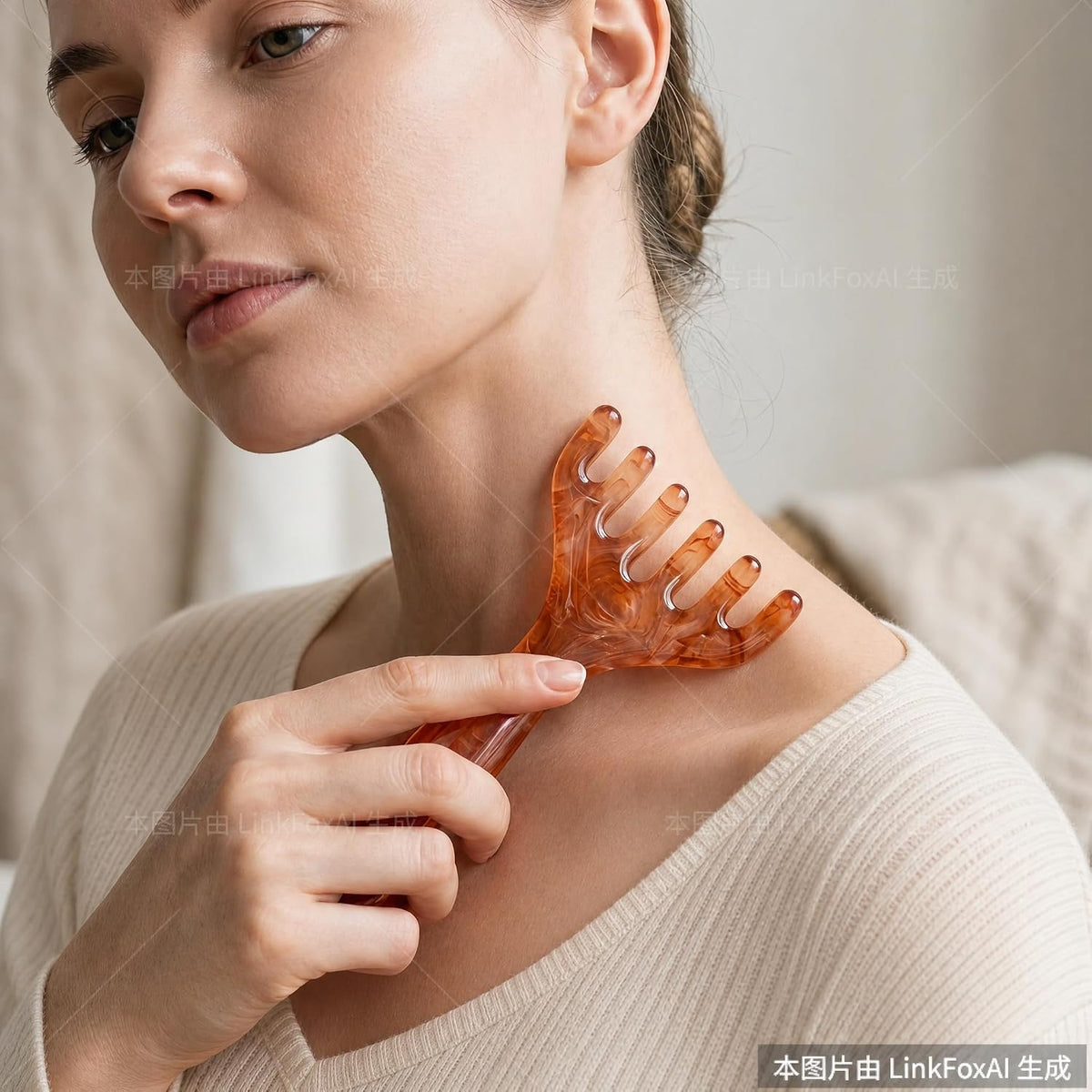 3 Pcs Amber Scalp Massager Set with Octopus Tool & Gua Sha Comb