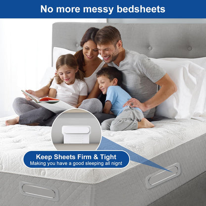 Bed Sheet Holders for Corners,Fitted Sheet Holders Keep Sheets Firm & Tight,Sheet Locks Easy One-Time Installation and No More Loose Sheet