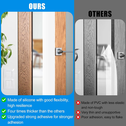 Draft Seal Tape for Doors and Windows 2 in x 20 Ft Silicone Weather Stripping Extra Thick 2mm Door Seal Strip with Strong Adhesive Draft Insulation Stopper Side Seal - Clear