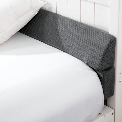 HOMBYS Wedge Pillow Headboard for Bed Gap,Foldable Bed Wedge Gap Filler Queen Size,Matterss Gap Filler,Multi Functional Bed Crack Pillow, Fill The Gap (0-7") Between Your Headboard and Mattress,White