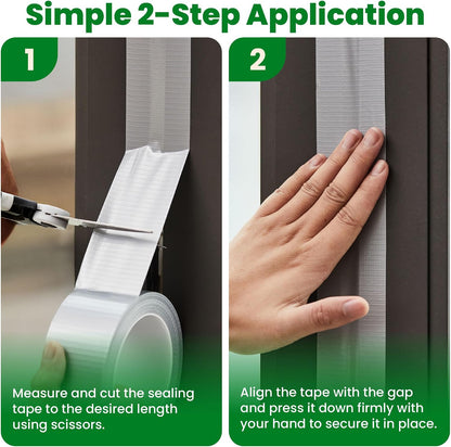 ECOHomes Window Weather Sealing Tape (2 Inch Wide x 90 Ft, Clear) | Weather Stripping Tape, To Stop Drafts Through Window Gaps and AC Units, Insulation Seal for Home and Air Conditioners