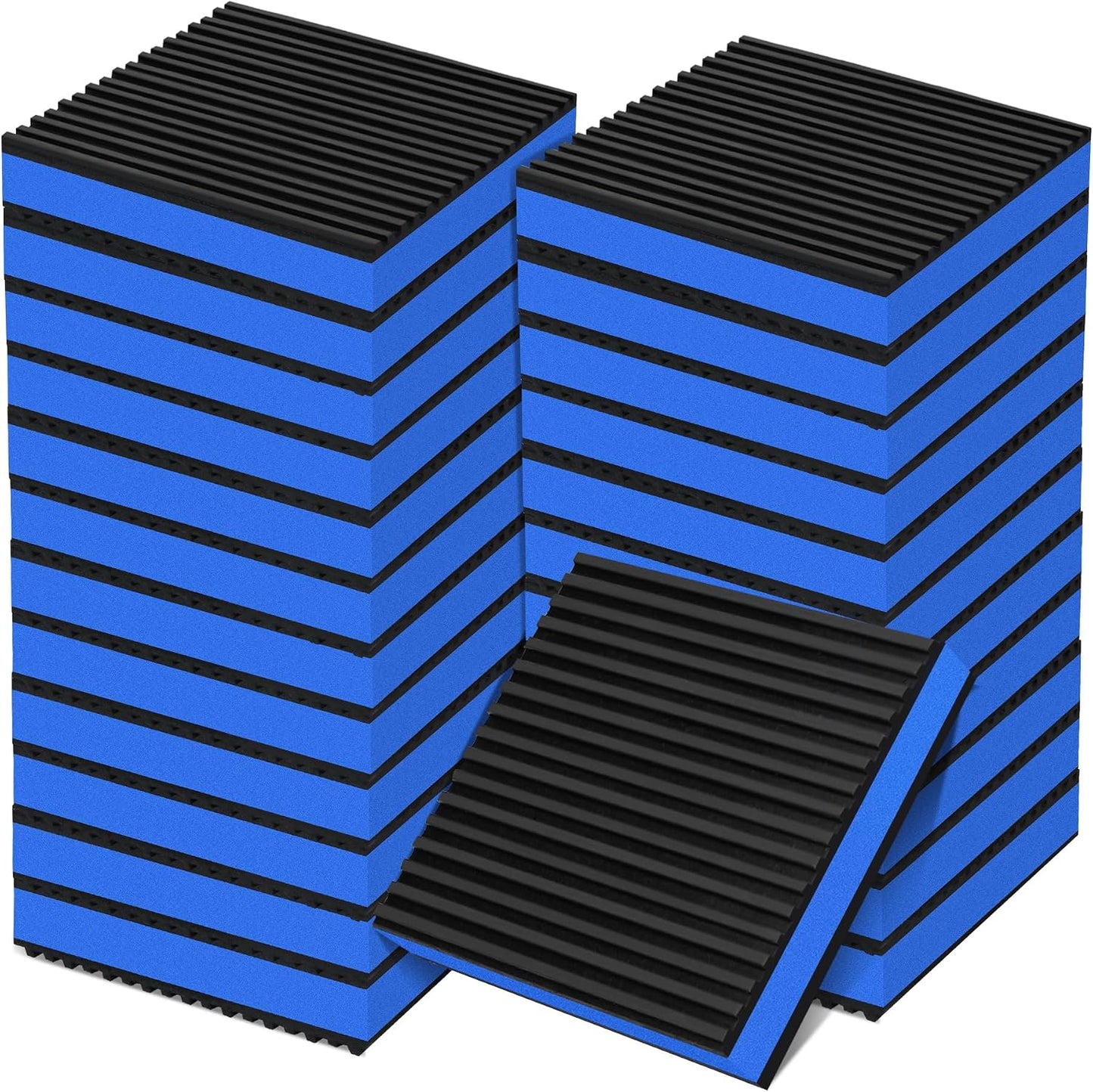 4 Pack Anti Vibration Pads for Washing Machine 4"x4"x7/8", Sound Isolation Vibrating Pad Ribbed Rubber Damping Mat EVA Center for Air Compressors, Conditioner, Treadmill, HVAC Washer Dryer