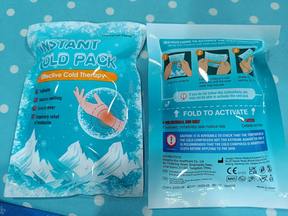 General Medi Instant Ice Cold Pack (4”x 5.5”) – 25 Packs Disposable Cold Therapy Ice Packs for Pain Relief, Swelling, Inflammation, Sprains, Toothache – for Athletes & Outdoor Activities