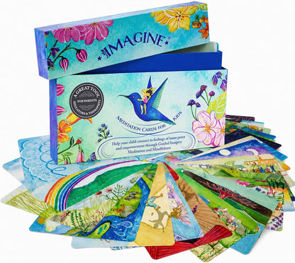 Imagine Mindfulness Cards for Kids – Award-Winning XL Meditation Cards