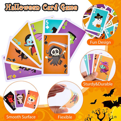 Fullhawl 2 Decks Halloween 6 In1 Card Set Family Night Playing Cards Pack