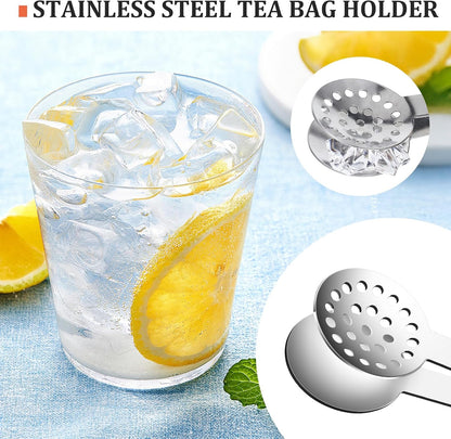 Metal Tea Bag Squeezer tool, Stainless Steel Tea Tongs Tea Filter Coffee Spoon Clamp Teabag Squeezer for Gripping Loosing Ice Sugar Lemon Slice