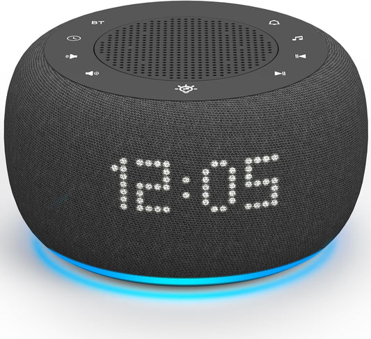 Buffbee Pro 2nd Gen| Sound Machine, Alarm Clock with Bluetooth Speaker